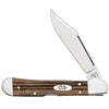 Case Natural Zebra Wood Mini CopperLock Engravable (3 5/8)