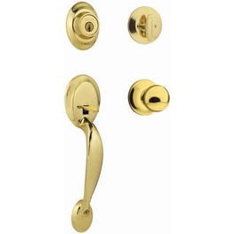 Polished-Brass Dakota Entry Handleset