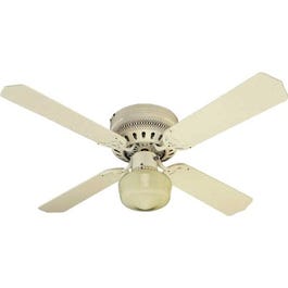 Ceiling Fan, White, 42-In.