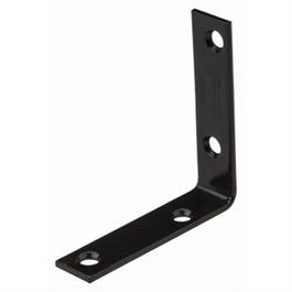 Corner Brace, Black, 3.5 x 3/4-In.