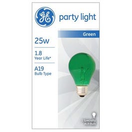 25-Watt Transparent Green Party Bulb