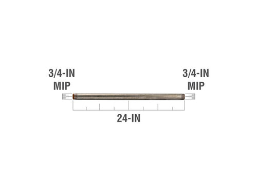 Southland 3/4-in x 24-in Galvanized Steel Schedule 40 Pipe