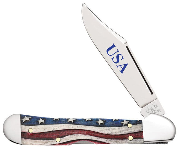 Case Star Spangled Series Embellished Smooth Natural Bone Mini CopperLock® (Star Spangled Bone - Star Spangled)