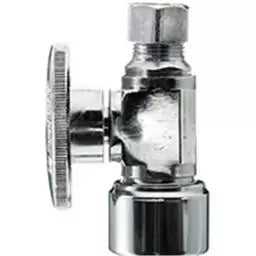 Plumb Pak Quarter Turn Straight Stop Valve, 1/2 X 3/8 in,