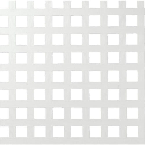 Dimensions 4 Ft. W x 8 Ft. L x 3/16 In. Thick White Vinyl Privacy Square Lattice Panel