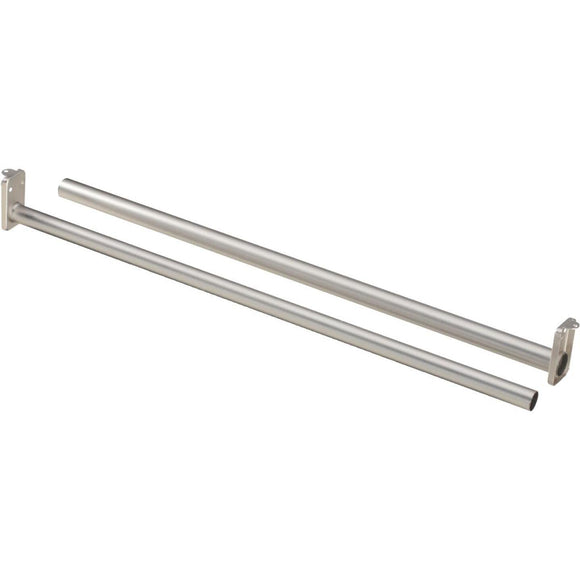 National 48 In. To 72 In. Adjustable Closet Rod, Satin Nickel