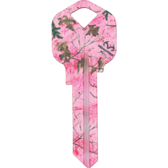 ILCO Kwikset Realtree Paradise Pink Camo Design Decorative Key, KW1