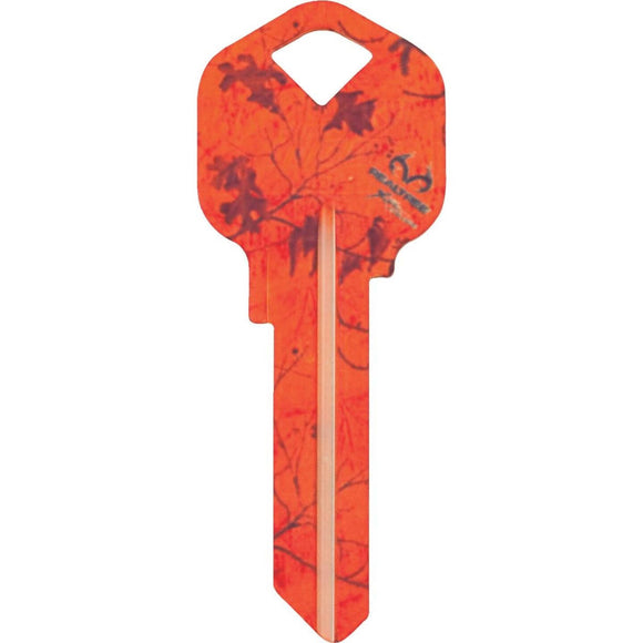 ILCO Kwikset Realtree Orange Blaze Camo Design Decorative Key, KW1