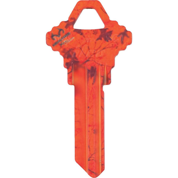 ILCO Schlage Realtree Blaze Orange Design Decorative Key, SC1