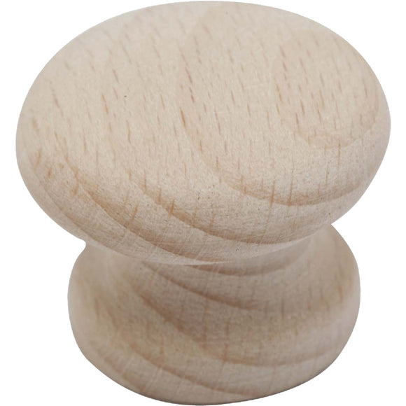 Do it Wood Hardwood Round 1-3/4 In. Cabinet Knob, (2-Pack)