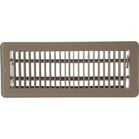 Home Impressions 2-1/4 In. x 12 In. Brown Steel Floor Register