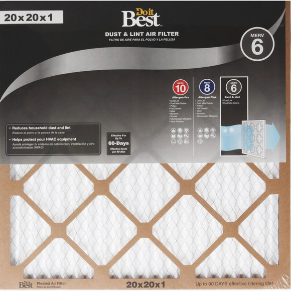 Do it Best 20 In. x 20 In. x 1 In. Dust & Lint MERV 6 Furnace Filter