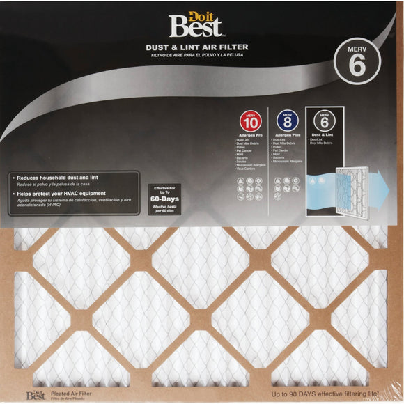 Do it Best 16 In. x 25 In. x 1 In. Dust & Lint MERV 6 Furnace Filter