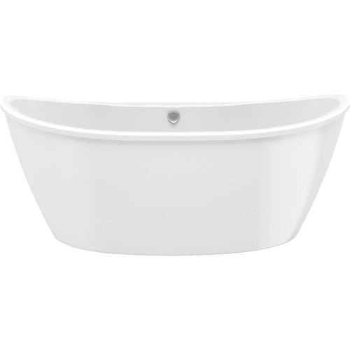 Maax Delsia 66 In. L x 36 In. W x 26 In. H Center Drain Freestanding Bathub in White