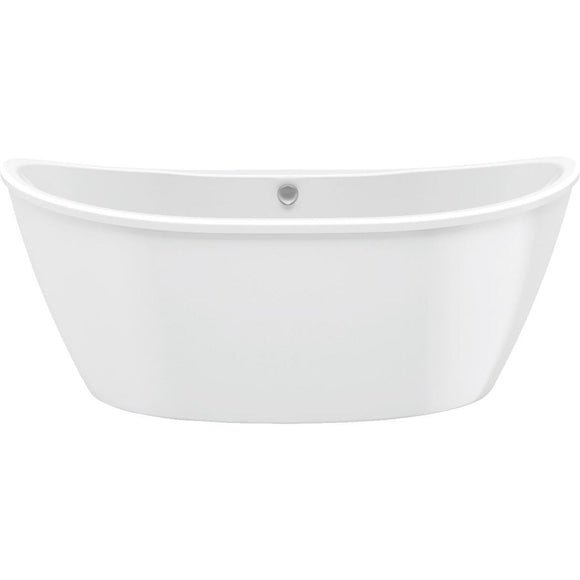 Maax Delsia 66 In. L x 36 In. W x 26 In. H Center Drain Freestanding Bathub in White