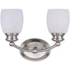 Home Impressions Palms 2-Bulb Brushed Nickel Vanity Bath Light Bar