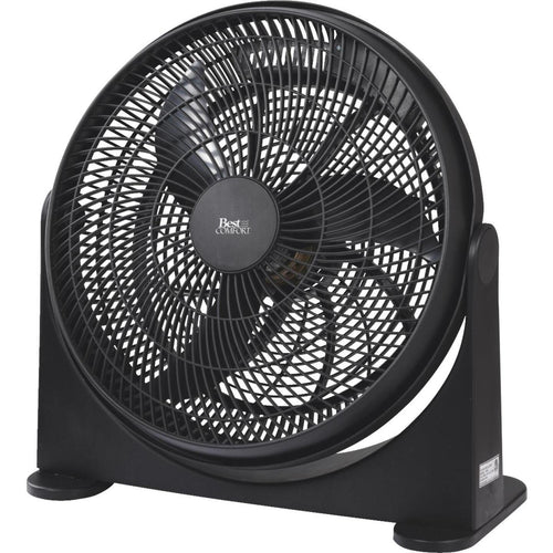 Best Comfort 16 In. 3-Speed Black Floor Fan