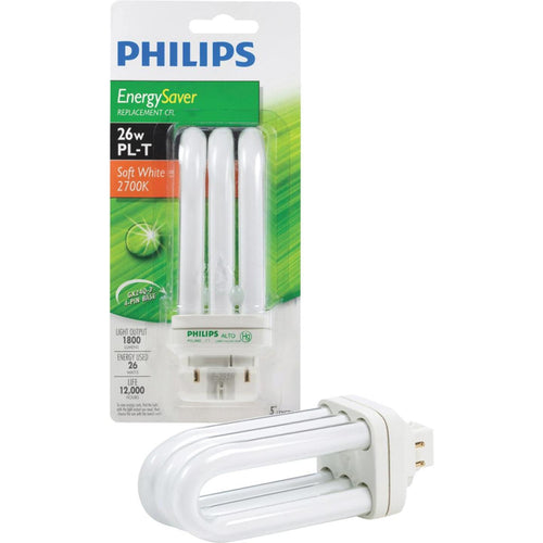 Philips 100W Equivalent Soft White GX24 Base PL-T CFL Light Bulb