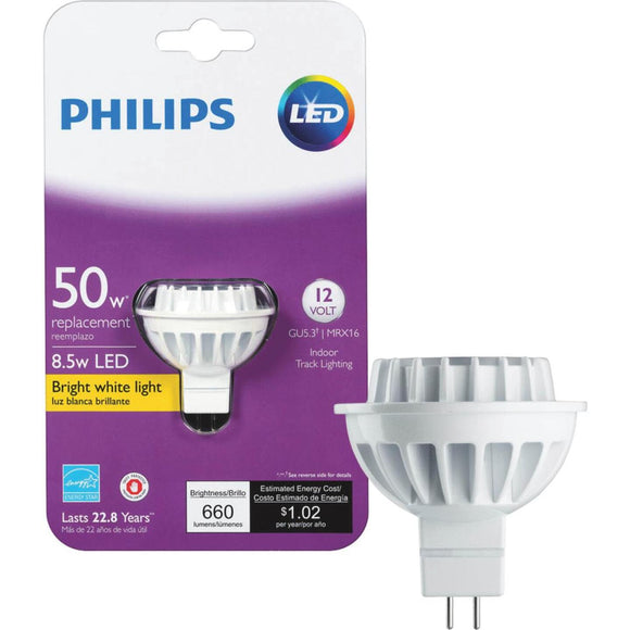 Philips 50W Equivalent Bright White MR16 GU5.3 LED Spotlight Light Bulb