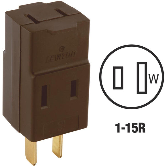 Leviton Brown 15A 3-Outlet Cube Tap