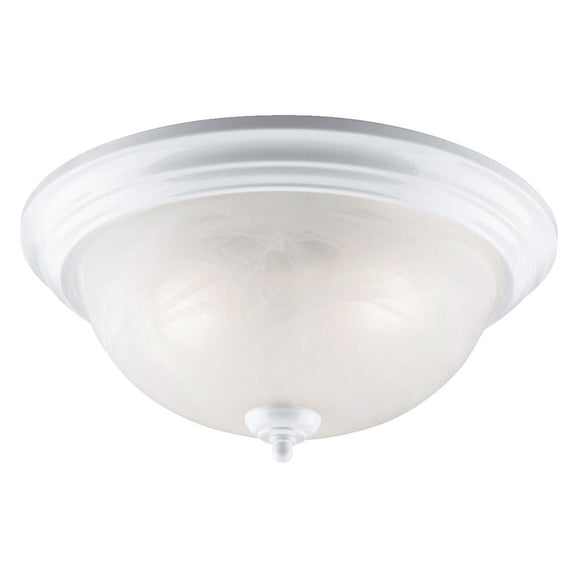 Home Impressions 15 In. White Incandescent Flush Mount Ceiling Light Fixture