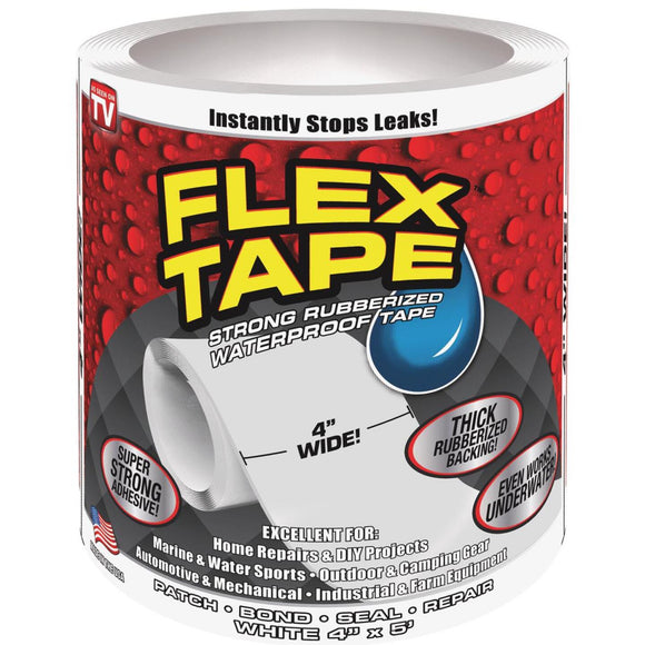 Flex Tape 4 In. x 5 Ft. Repair Tape, White