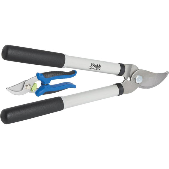 Best Garden 15 In. Bypass Lopper & 7 In. Bypass Pruner Combo