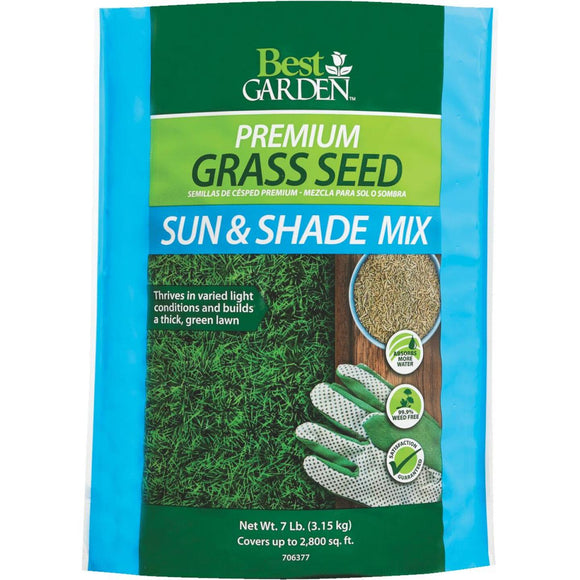 Best Garden 7 Lb. 2500 Sq. Ft. Coverage Sun & Shade Grass Seed