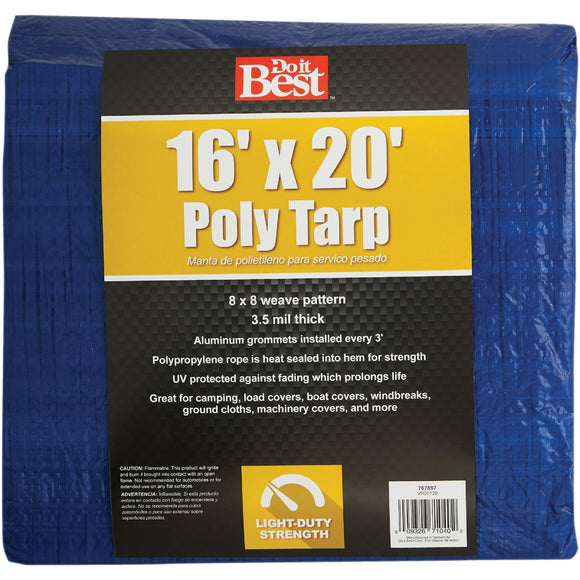 Do it Best Blue Woven 16 Ft. x 20 Ft. General Purpose Tarp