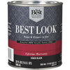 Best Look 100% Acrylic Latex Paint & Primer In One Flat Exterior House Paint, Coach Black, 1 Qt.