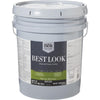 Best Look 100% Acrylic Latex Paint & Primer In One Semi-Gloss Exterior House Paint, Bright White, 5 Gal.