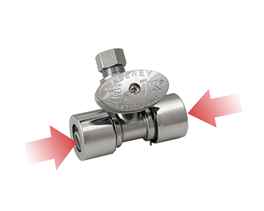 Keeney Quick Lock In-Line Valves 1/2-in x 1/4-in