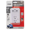 Prime Line 2-Outlet 450 Joule Surge Tap w/2-Port 3.4A USB Charger (3.4A)