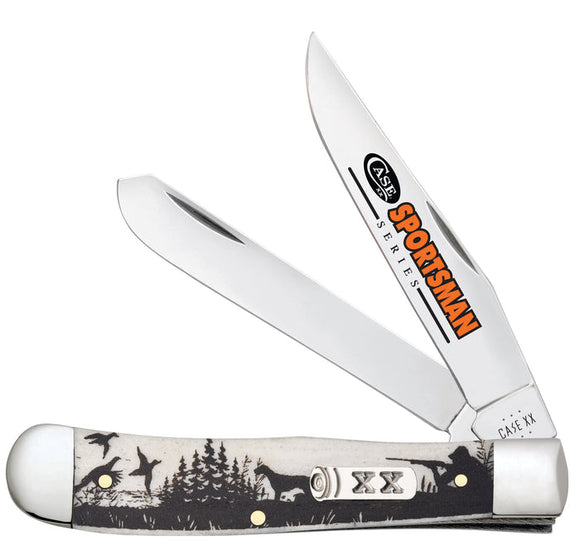 Case Sportsman Series Hunter Embellished Smooth Natural Bone Trapper (4.125